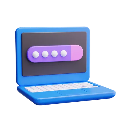 Laptop Protection  3D Icon