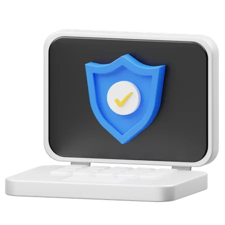 Laptop Protection  3D Icon