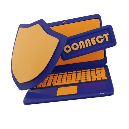 Laptop Connection 3D Icon
