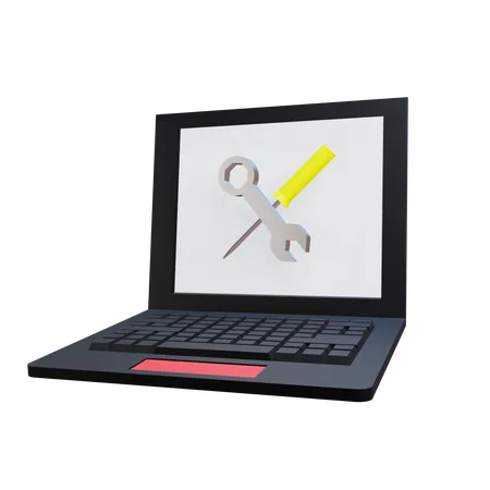 Laptop Repair  3D Icon