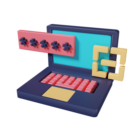 Laptop Scan  3D Icon