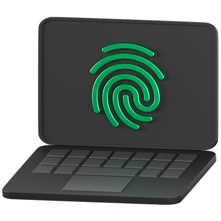 Laptop Security  3D Icon