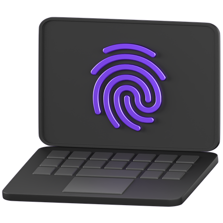 Laptop Security  3D Icon