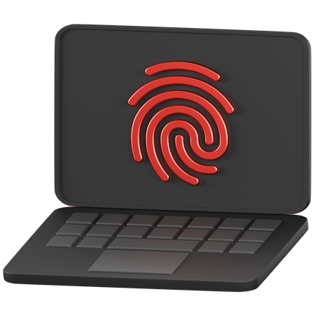 Laptop Security  3D Icon