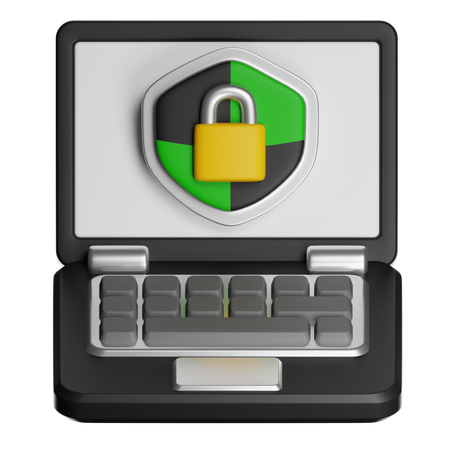 Laptop Security  3D Icon