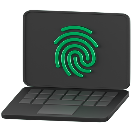 Laptop Security  3D Icon