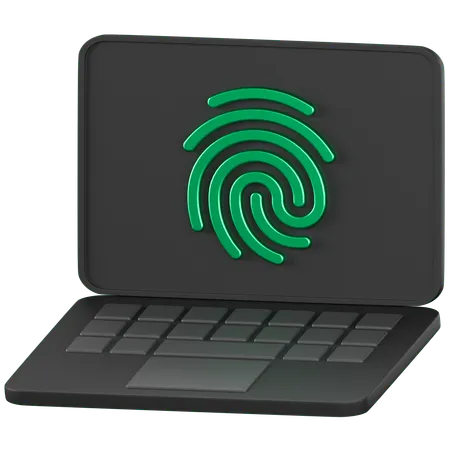 Laptop Security  3D Icon