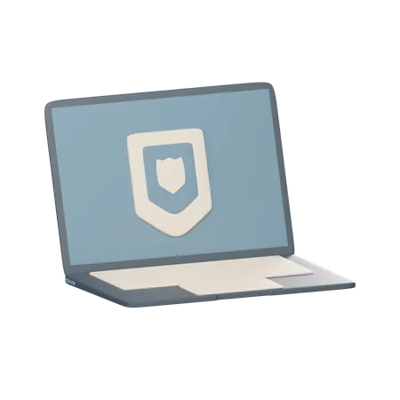 Laptop Security  3D Icon