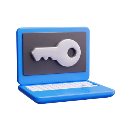 Laptop Security  3D Icon