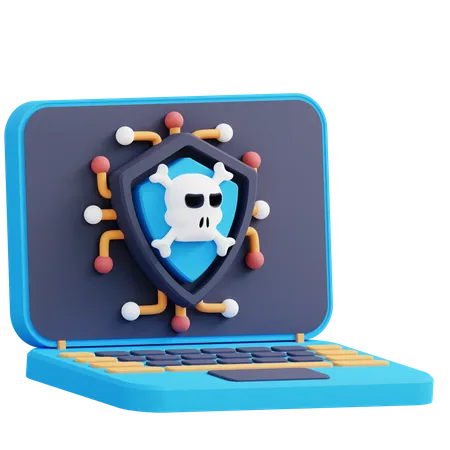 Laptop Security  3D Icon