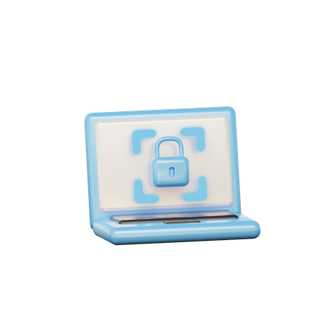 Laptop Security 3D Illustration