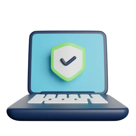 Laptop Safe Secure 3D Icon