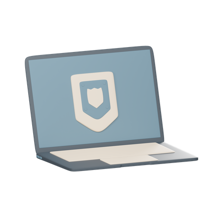 Laptop Security  3D Icon