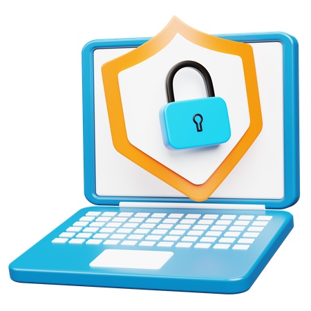 Laptop Security System  3D Icon