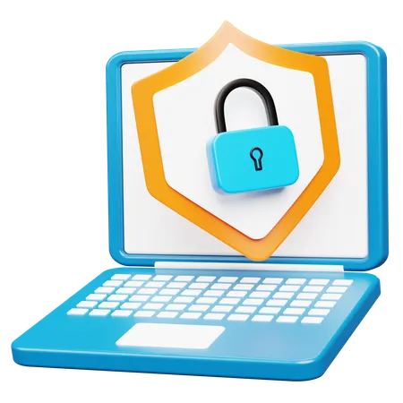 Laptop Security System  3D Icon