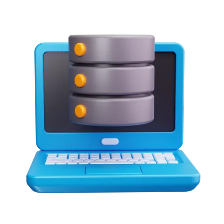 Laptop Server  3D Icon
