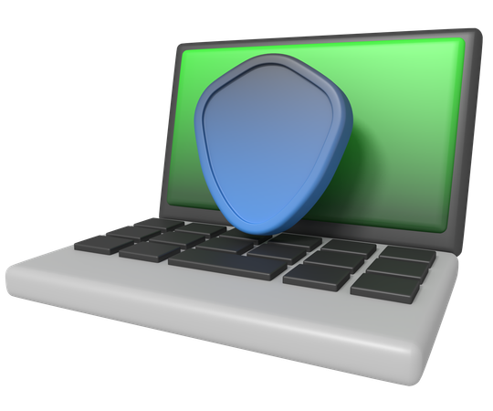 Laptop-Sicherheit  3D Icon