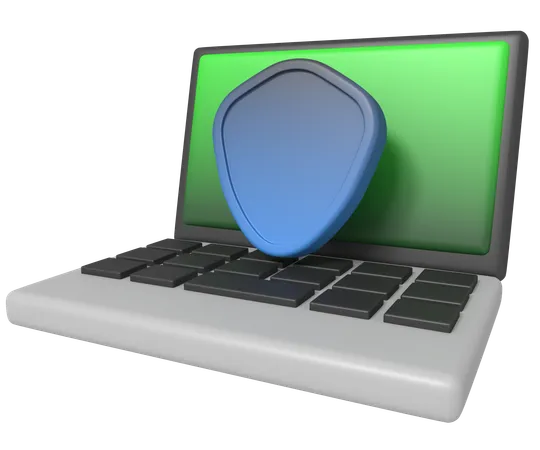 Laptop-Sicherheit  3D Icon