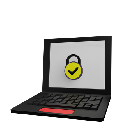 Laptop-Sicherheit  3D Icon