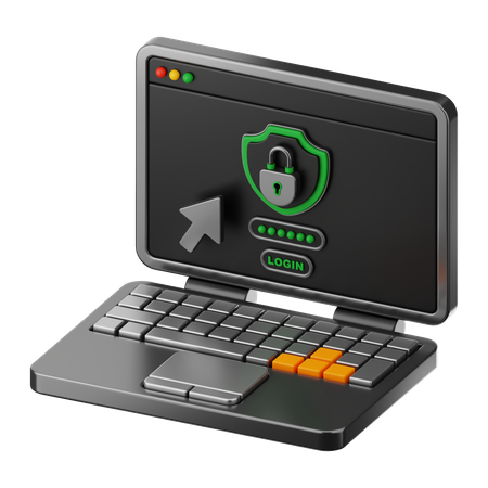 Laptop-Sicherheit  3D Icon