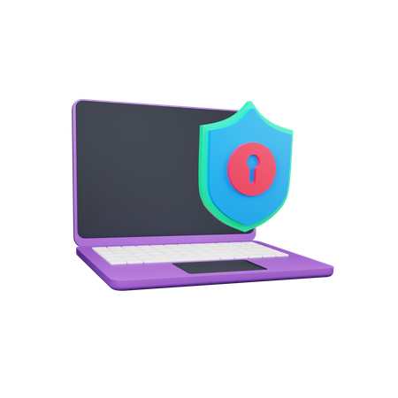 Laptop-Sicherheit  3D Icon