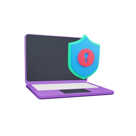 Laptop-Sicherheit  3D Icon