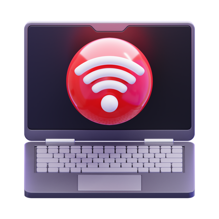 LAPTOP SIGNAL  3D Icon