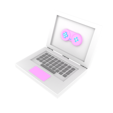 Laptop-Spiel  3D Icon