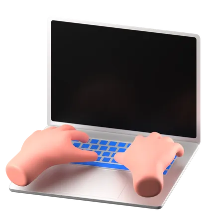 Laptop Typing  3D Icon