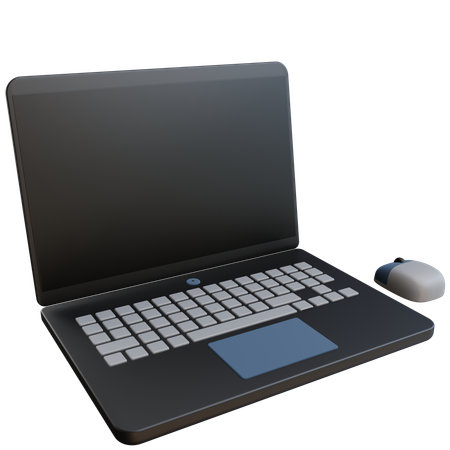 Laptop und Maus  3D Icon