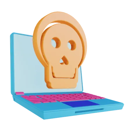 Laptop Virus 3D Illustration