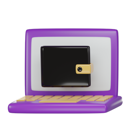 Laptop Wallet  3D Icon
