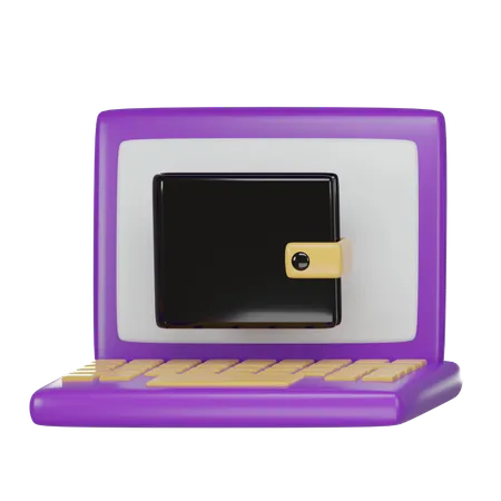 Laptop Wallet  3D Icon