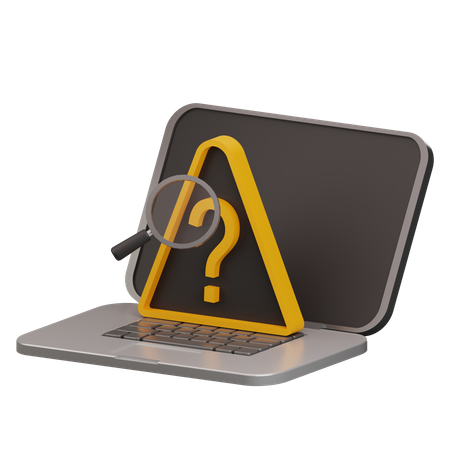 Laptop Warning  3D Icon