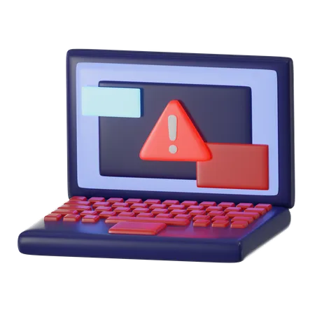 Laptop Warning  3D Icon