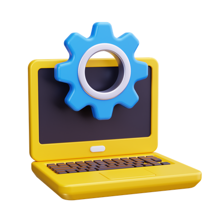 Laptop-Wartung  3D Icon