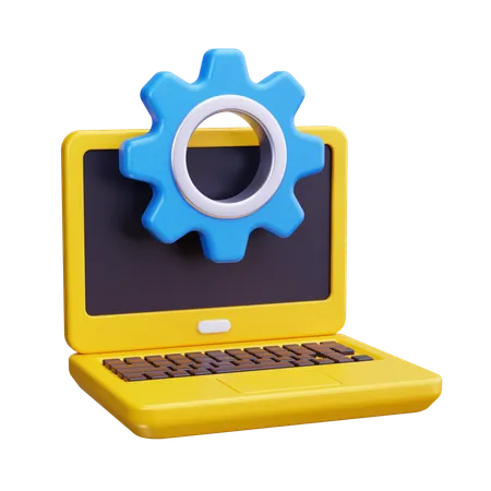 Laptop-Wartung  3D Icon