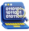 Laptop With Binary Code