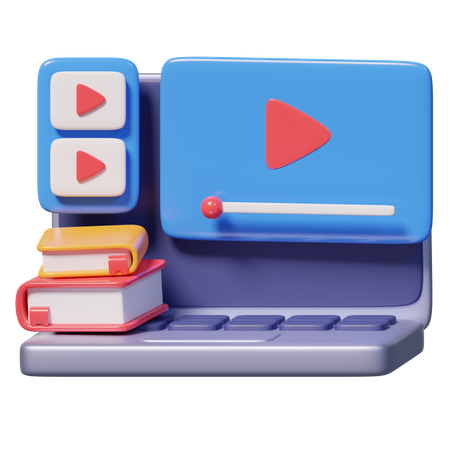 コース付きノートパソコン  3D Icon
