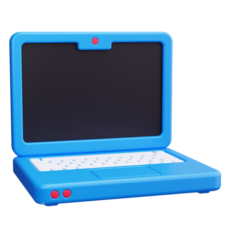 Laptop With Keyboard  3D Icon