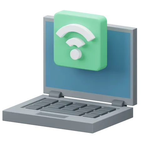 Laptop-WLAN  3D Icon