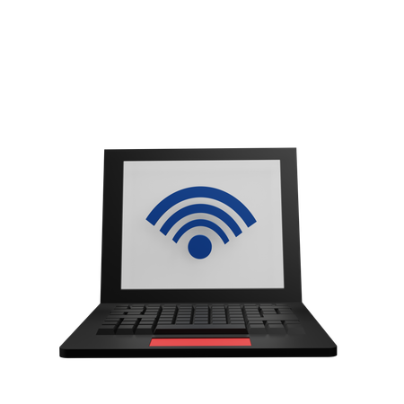 Laptop-WLAN  3D Icon