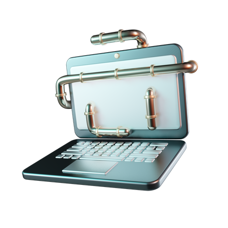 Laptop Worm  3D Icon