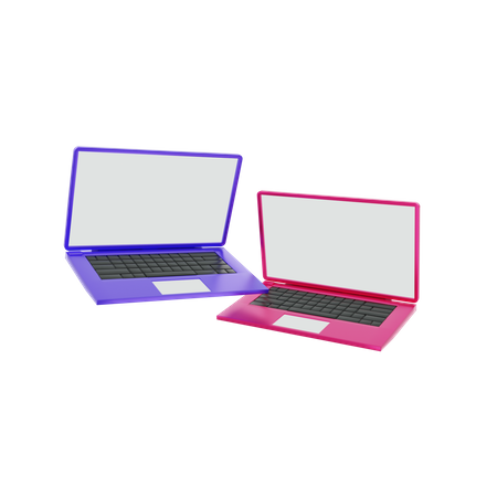 Laptops  3D Illustration