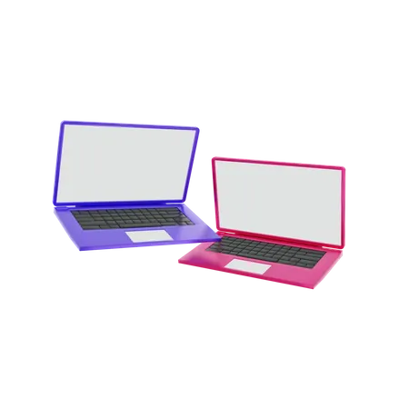 Laptops  3D Illustration