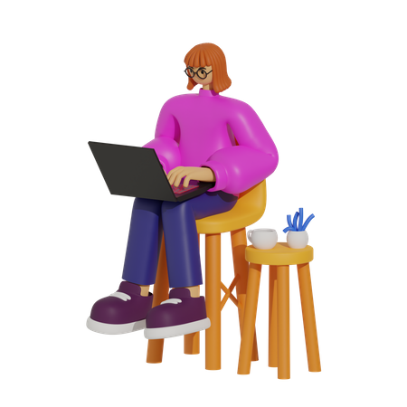 Laptops on the Lounge, The Ultimate Home Office Setup  3D Icon