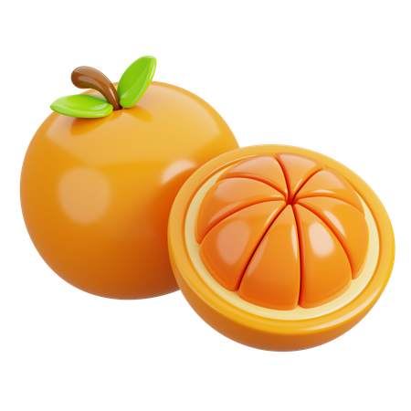 Laranja  3D Icon