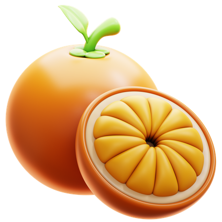 Laranja  3D Icon