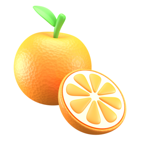 Laranja  3D Icon