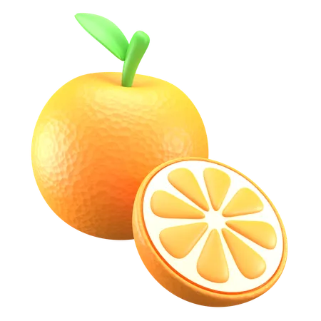 Laranja  3D Icon